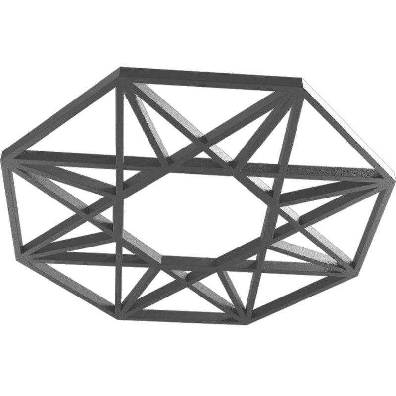 Guardian - médaillon de plafond, H 16 po x l 16 po x P 0,50 po, Nickel