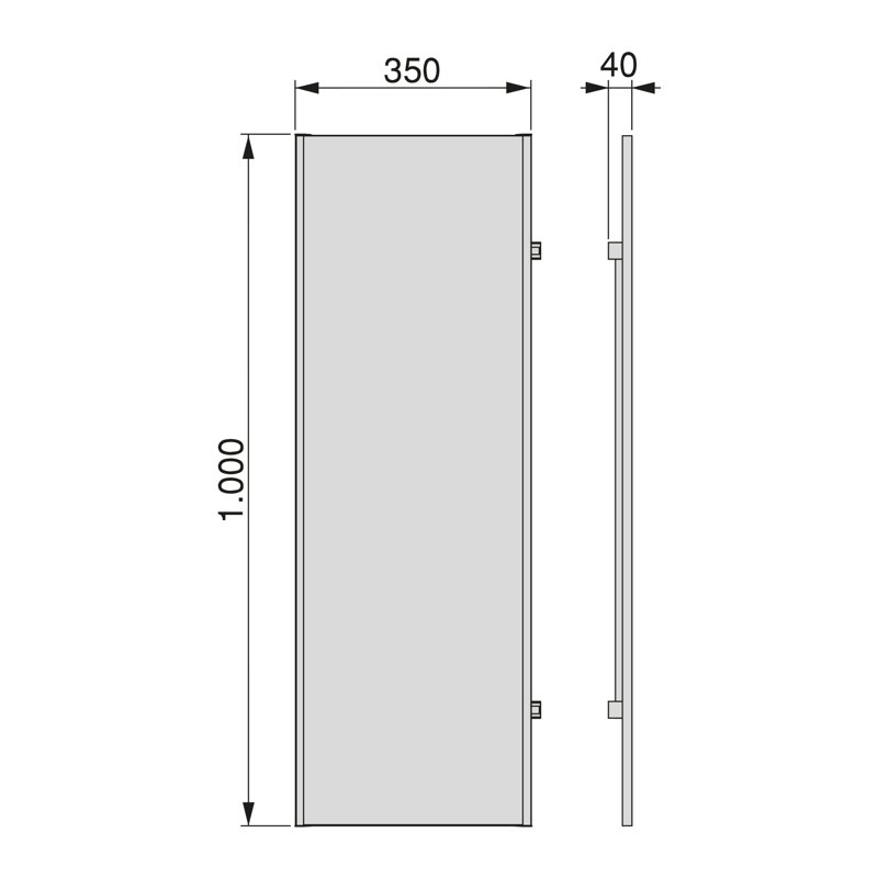 Oddger Metal Mirror, Grey