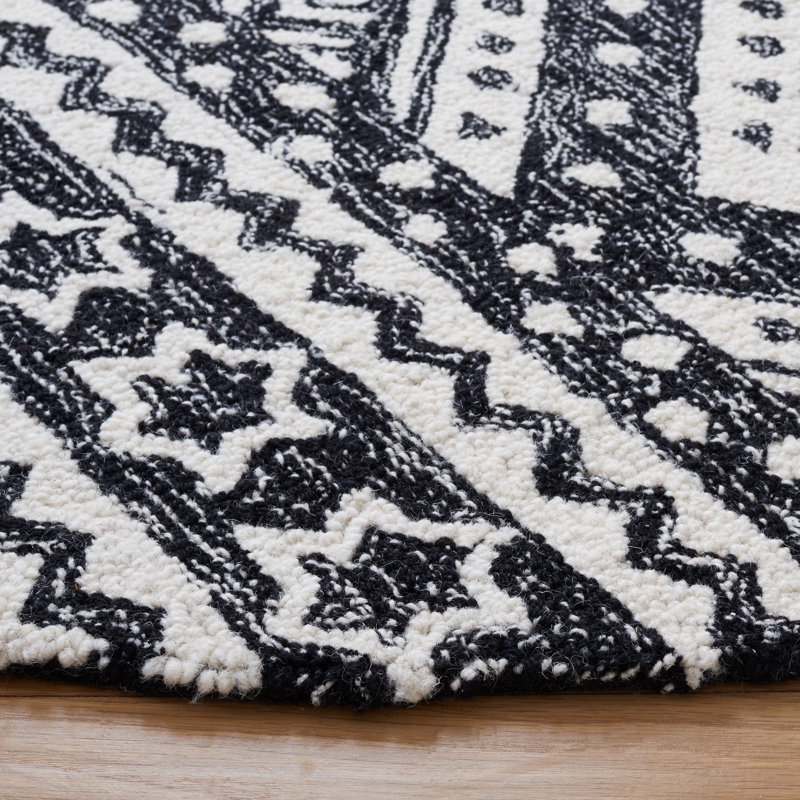 Tapis en laine et coton touffetés à la main Gradin, Rectangle 6 pi x 9 pi