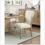 Ensemble de 2 chaises d'appoint Modern Modern Comfortable, assise et dossier rembourrés en chenille beige moelleux