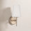 Erlandson Single Light Glass Dimmable Armed Sconce