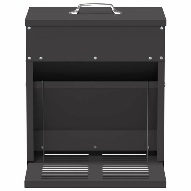 Cold-Rolled Steel Feeder, 40cm H x 33cm W x 42cm D, Black