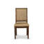 Cet ensemble de salle à manger 9 pièces comprend une table de salle à manger et 8 chaises de cuisine en tissu de polyester beige à haut dossier - finition noyer antique-240995837-260070317-260070353