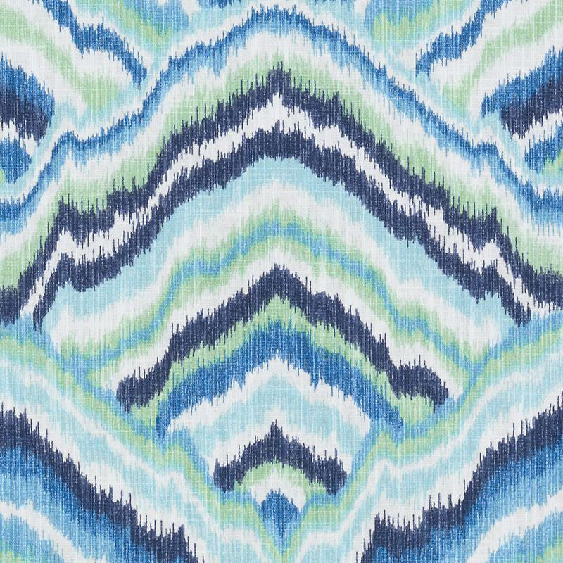 Tissu Alhambra, Bleu / Vert