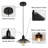 Matte Black Industrial Mini Pendant Light with Metal Spring Cage Design