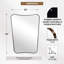 Miroir de salle de bain Contemporary Cadre en acier inoxydable-40214593-58363946