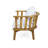 Outdoor Acacia Wood Patio Club Chair, Wooden Patio Furniture,Waterproof Thick Cushion Deep Seating for Porch, Garden, Backyard, Balcony, Weight Capacity 400lbs