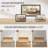Mid-Century Modern Solid Wood Tenon Structure Bed Frame-950125879-950125876