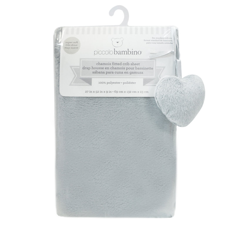 Drap-housse pour lit de bébé Chamois, Gris