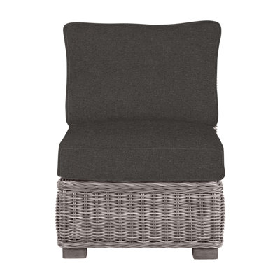 Rustic Woven Sectional Slipper Chair