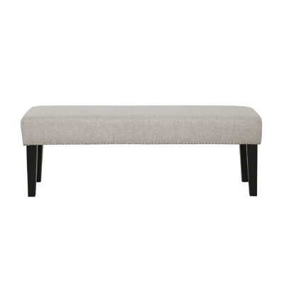 Arboles Miley Upholstered Bench with Silver Nail Trim