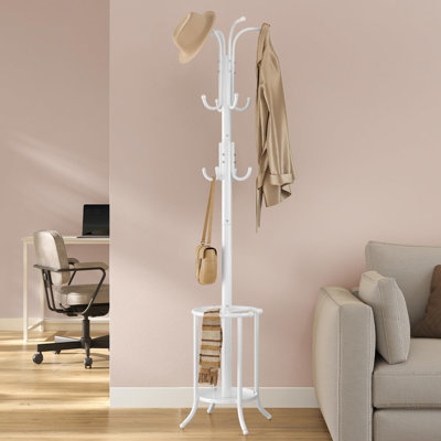 Metal Freestanding 12 - Hook Coat Rack