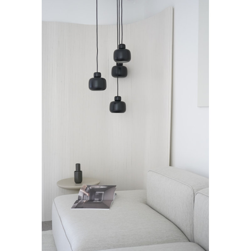 Stone Pendant (Small), 127.8" H x 9.4" W x 9.4" D, Black