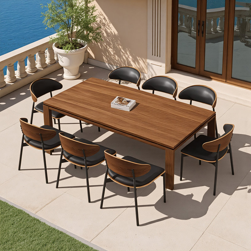 Table de salle à manger 62,99 "de style moderne médiéval, convenant à 6 à 8 personnes