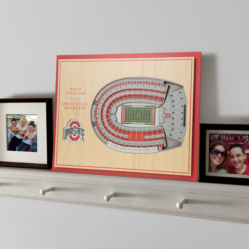 Ohio State Buckeyes 3D Stadium Replica Timber Wall Art