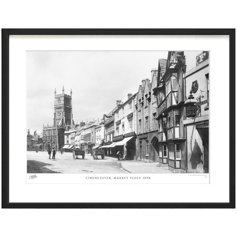Cirencester, Market Place 1898 by Francis Frith - Single Picture Frame Print, 28cm H x 36cm W x 2.3cm D