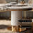 Light Luxury Faux Marble Round Dining Tables.-102629966