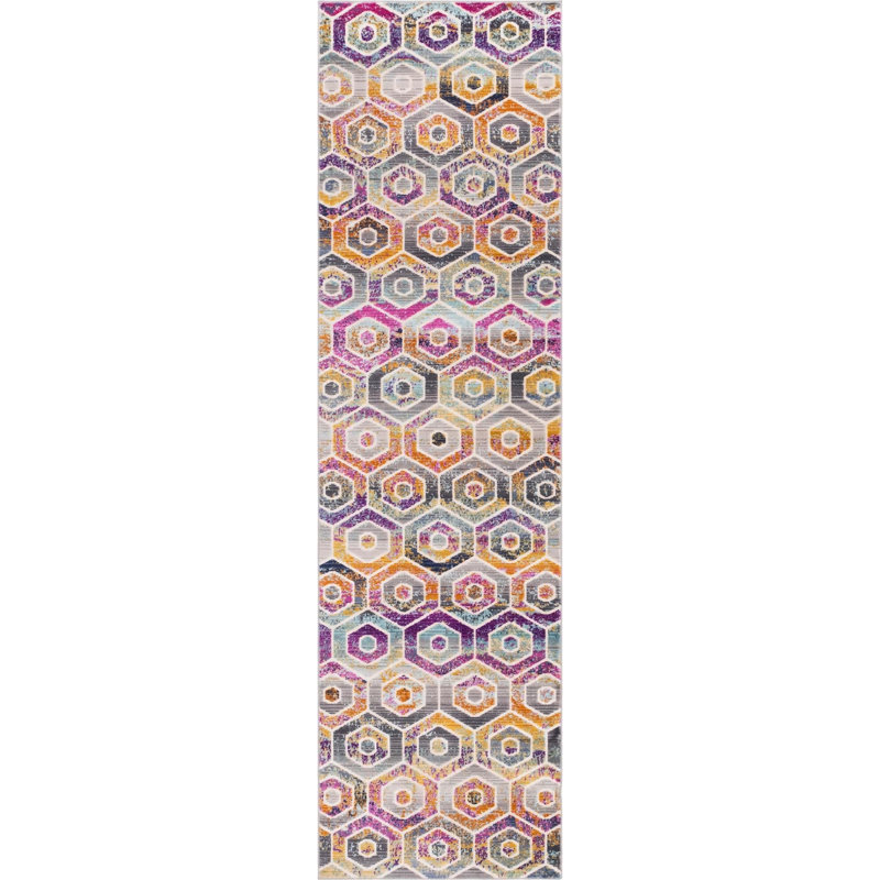 Geometric Indoor Rug, Runner 2'7" x 9'10"