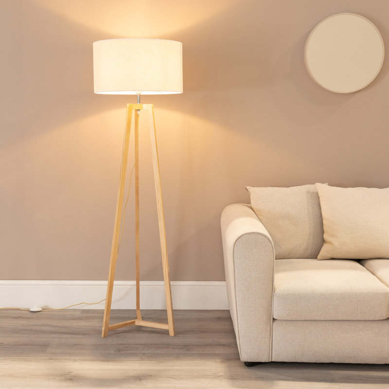 Carrizal 148cm Tripod Floor Lamp, Natural, No