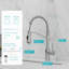Robinet de cuisine sans contact, robinet de cuisine intelligent automatique mains libres-119337432