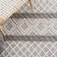 Tapis en laine / coton tissé à la main Natura ivoire / gris anthracite-184221747