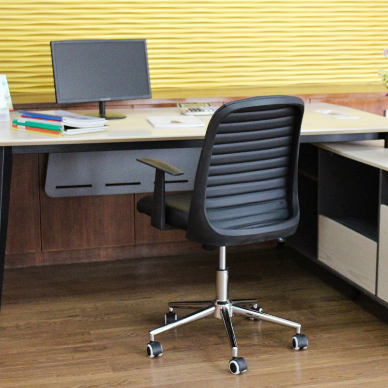 Mid-back Swivel Office Chair With Armrest