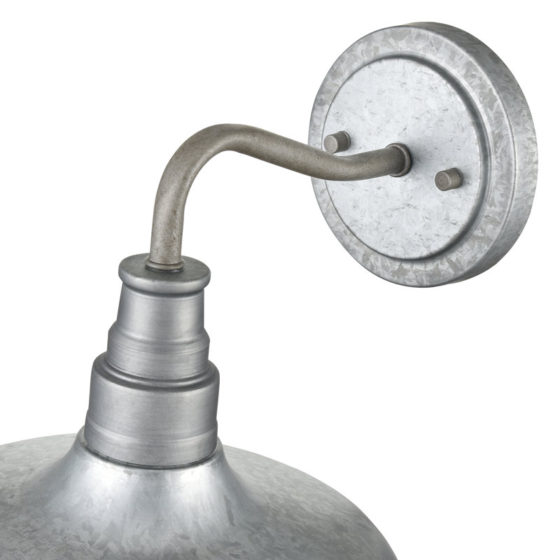 Luminaire de grange d'extérieur à 1 ampoule H 10 po Mckown, Galvanisé
