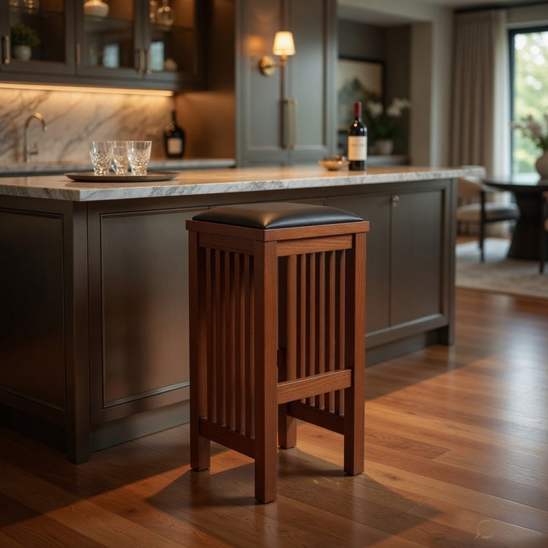 Tabouret de comptoir et de bar Juwan, Brun pâle, Tabouret de bar (assise de 30 po de hauteur)