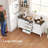 59 Inch Farmhouse Sideboard Buffet Cabinet with Thick Top, Coffee Bar Cabinet with 2 Sliding Barn Doors, 4 Drawers and 2 Adjustable Shelves for Kitchen,wood-1205864902