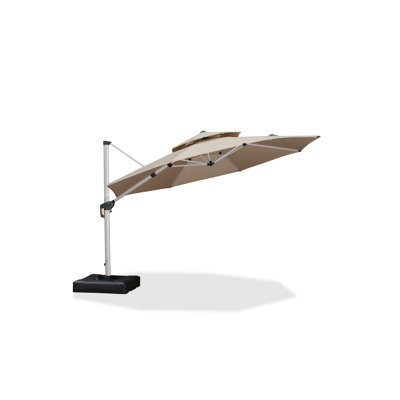 Parasol de patio double 12 po, beige