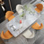 Light Grey Rectangular Sintered Stone Tabletop Dining Table-530702808