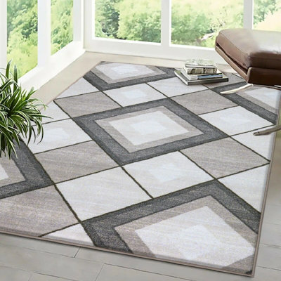 Geometric Machine Printed Area Rug