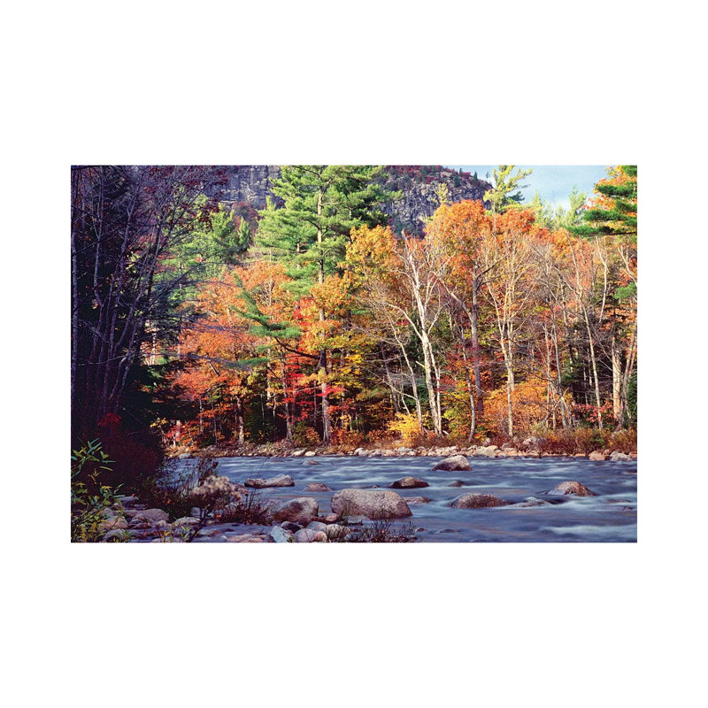 La rivière Swift pendant la saison d'automne, forêt nationale des montagnes blanches par George Oze - photographie sur toile tendue
