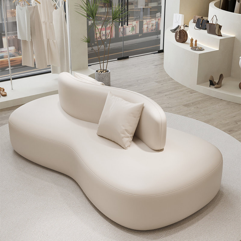 Simple Creative Double-sided Curved Sofa, Off-White