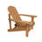 Solid Wood Spacious Adirondack Chair with Cup Holder
