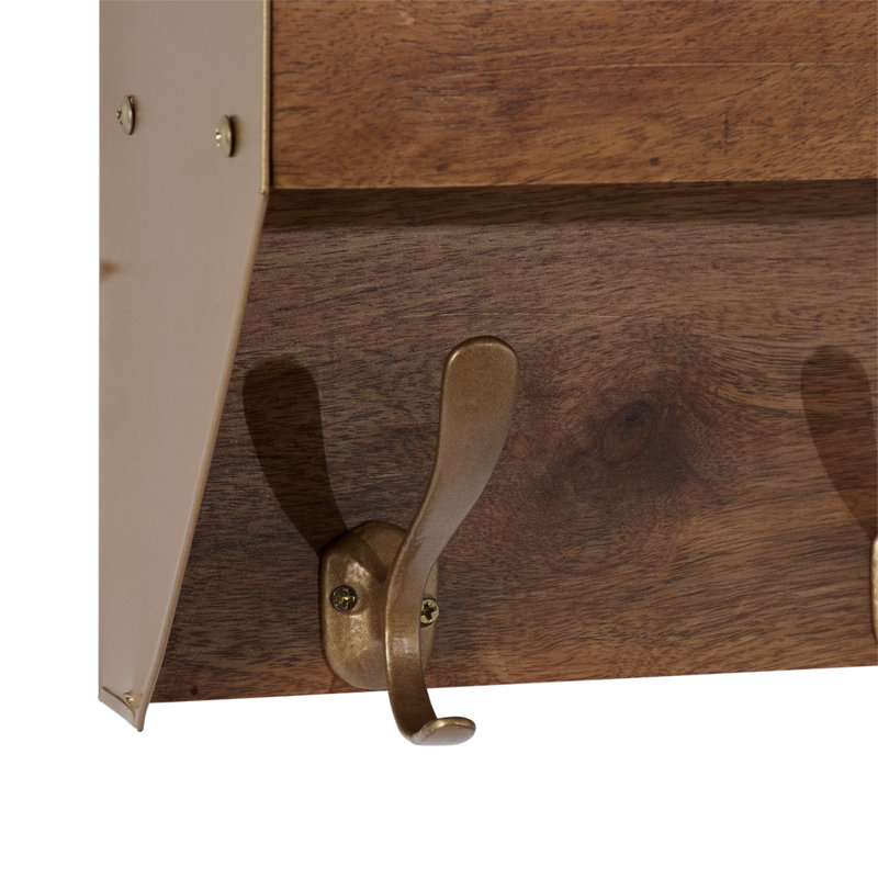Étagère décorative en bois de manguier massif 2 pièces Jalapa