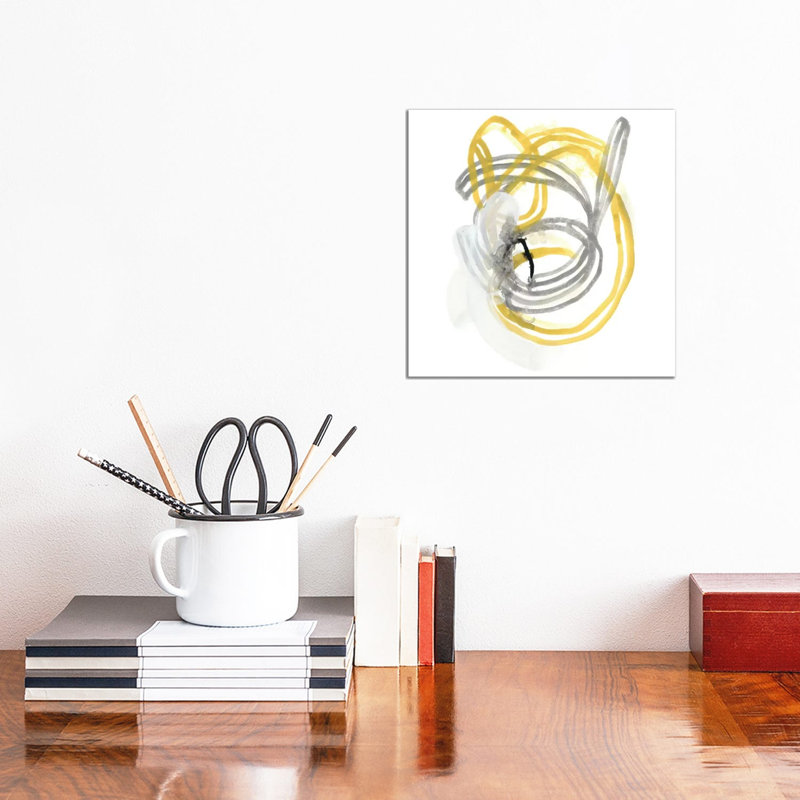 String Orbit I by June Erica Vess - Wrapped Canvas Painting, 30.48 cm H x 30.48 cm W