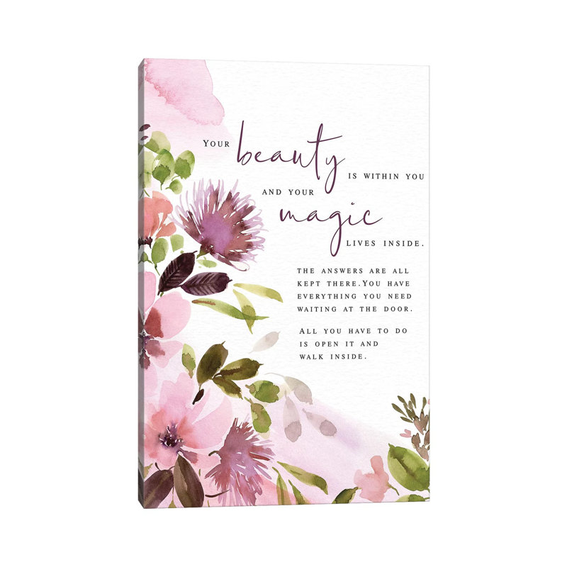 Your Beauty by Stephanie Ryan - Print on Canvas, Wrapped Canvas, 30.48cm H x 20.32cm W x 1.91cm D