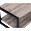 Table basse avec rangement, meuble rectangulaire rustique en bois brun pour salon, tablette empilable