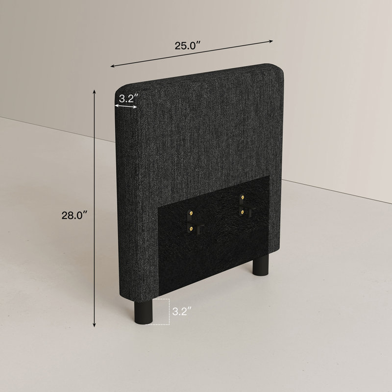 Dossier 2 pièces pour canapé modulaire, également comme accoudoir pour canapé modulaire, Gris foncé