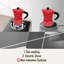 RAINBEAN Stovetop Espresso Maker – 6 Cup Moka Pot Italian Cuban Greca Coffee Maker, Durable Aluminum, Easy To Use & Clean, 300Ml, Red-118733014