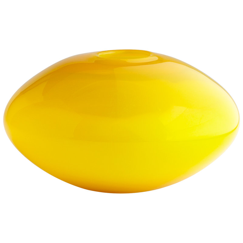 Moonbeam Handmade Ceramic / Porcelain Table Vase, 5.5" H x 9.75" W x 9.75" D