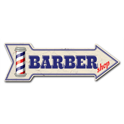 Decal-999956_Barber Shop 2 Arrow Decal Funny Home Décor 24" Wide