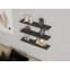 Ensemble de tablettes murales modernes, anthracite, 23,6 po x 0,7 po x 5,7 po | Panneau de particules 100% enduit de mélamine, durable et élégant | Parfait pour le rangement supplémentaire, montage mural facile, idéal pour la décoration de la maison ou du bureau-1476756090