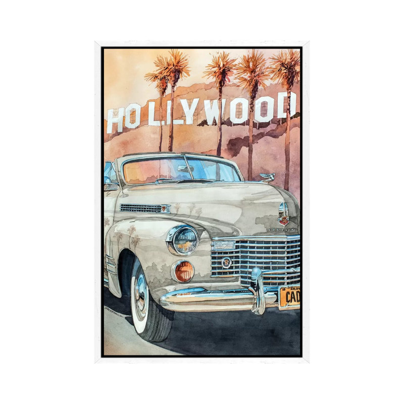 Hollywood Caddy by Bill Drysdale - Painting on Canvas, 66.04cm H x 45.72cm W x 3.81cm D, White Framed