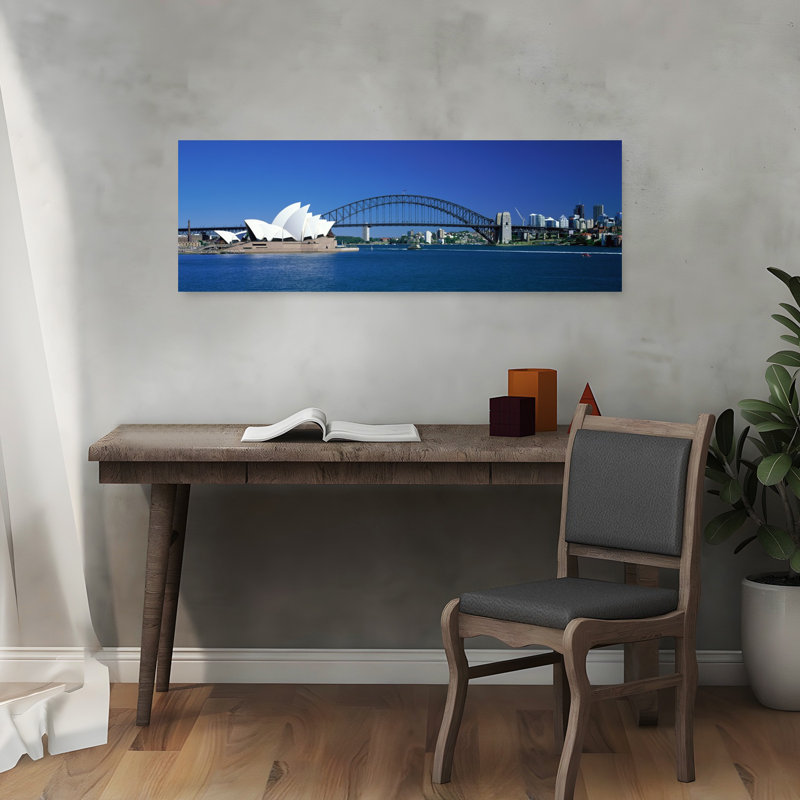 Sydney Australia 1 Piece Wrapped Canvas Panoramic Wall Art, 30.48 cm H x 91.44 cm W