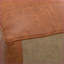 Pouf rond en cuir Atkinson - Brun clair | Cuir | Rond