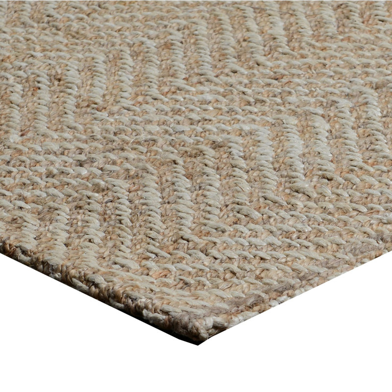 Chevron Hand-Woven Jute Area Rug By Kosas Home, Rectangle 5' x 8'