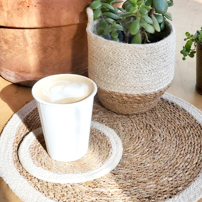 Dematteo Jute Round 4 Piece Coaster Set
