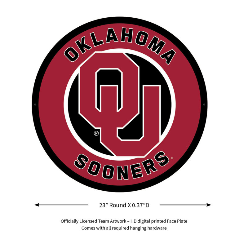 Enseigne murale 23 "NCAA Team, NCAA Oklahoma